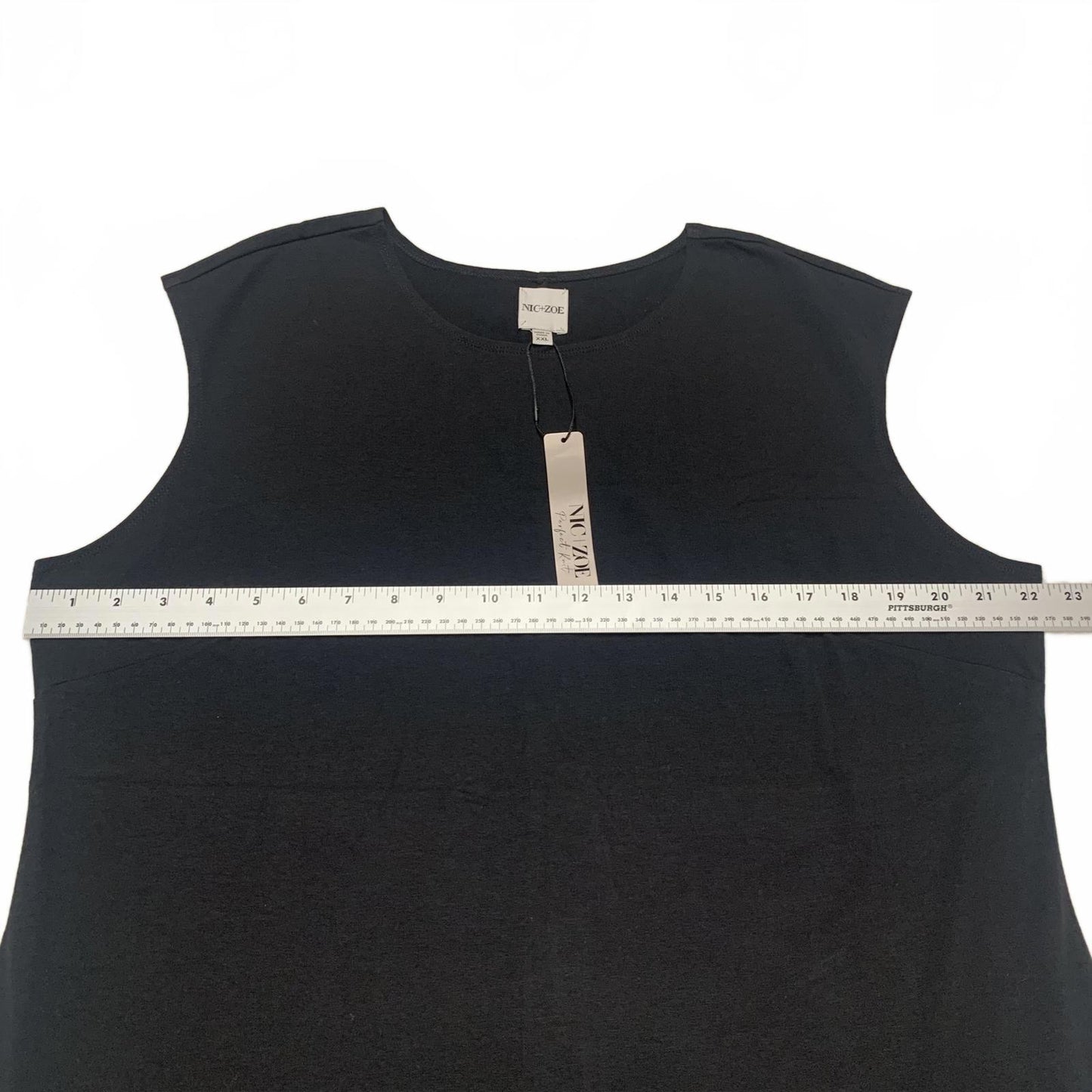 NIC+ZOE Women's Sz XXL Black Sleeveless Top Pullover NWT