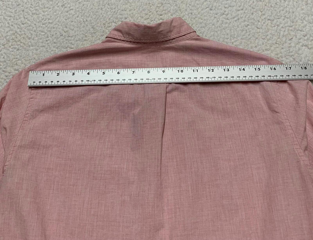 Camisa corta rosa con botones J Crew Long para hombre, corte entallado