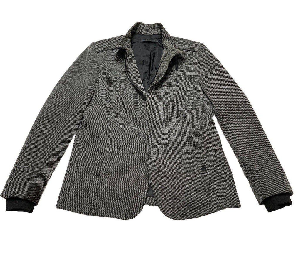 Abrigo de cuello alto con hebilla para hombre de Zara, talla 42, gris espiga, fabricado en Turquía