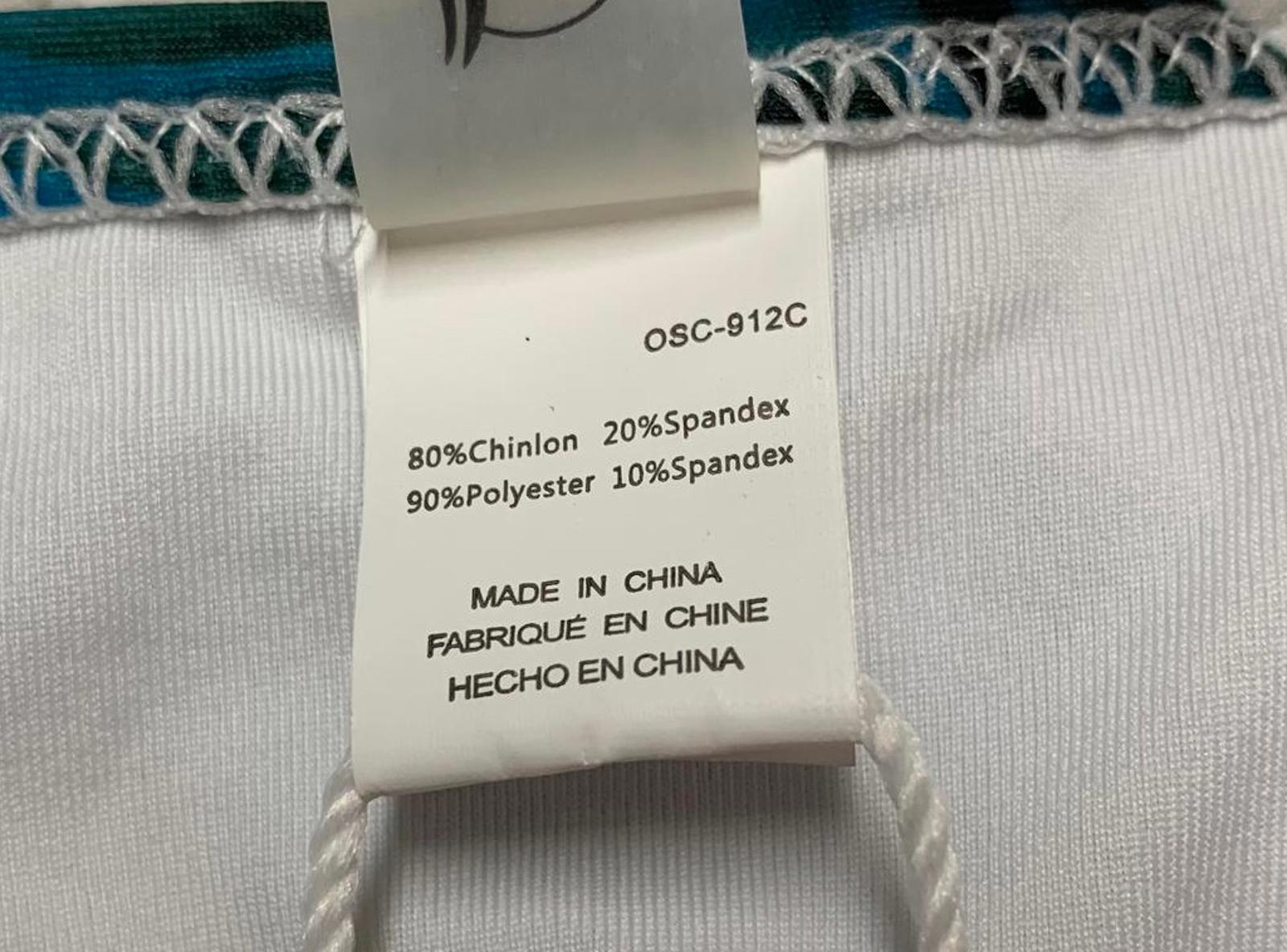 Braguita de bikini Cupshe para mujer, talla M, con estampado de hojas azules