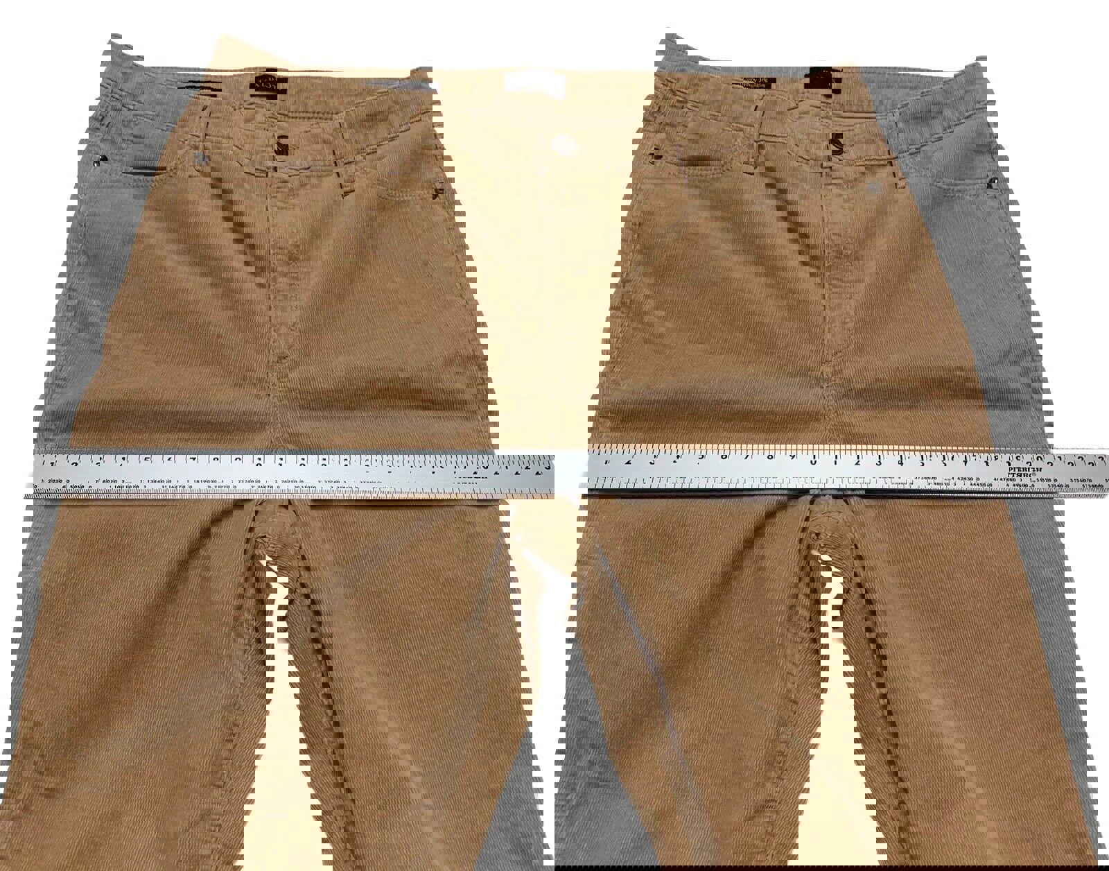 Pantalones Jegging Talbots de pana color canela para mujer, talla 14, con curvas