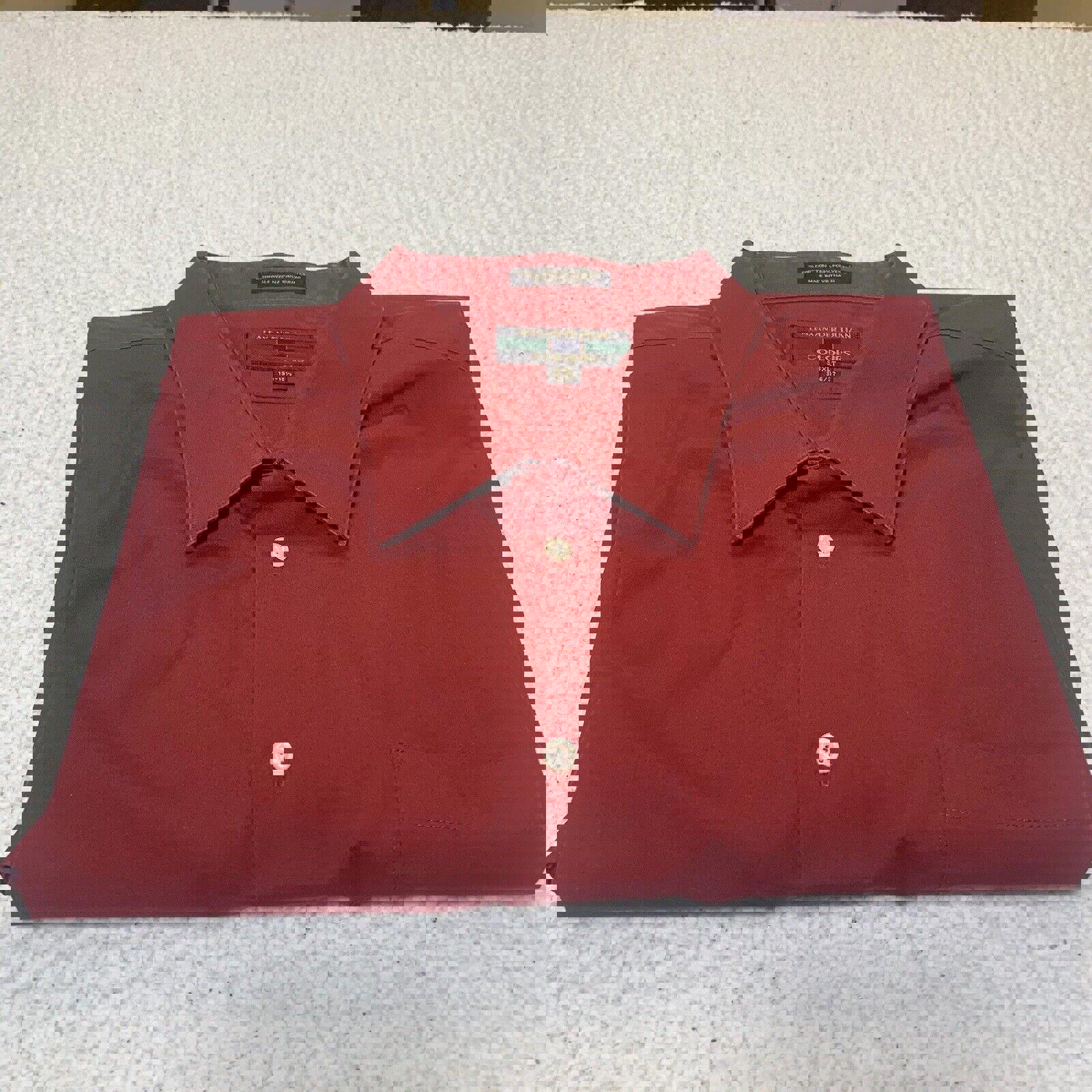 Camisa Alexander Julian 3XLT de manga larga para hombre, color vino tinto