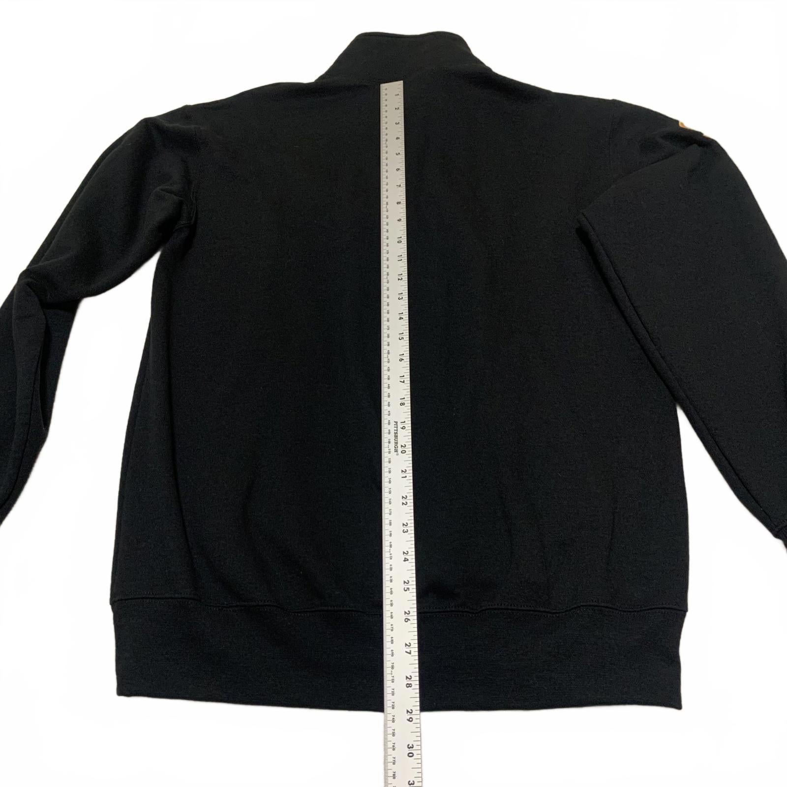 Sudadera Champion Eco Authentic Team Pyramid para hombre, color negro, con cremallera de un cuarto, talla L