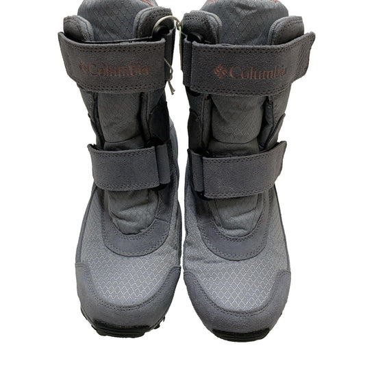 Columbia Youth Snow Boots Size 5 Waterproof Winter  Omni-Grip  Gray Pink