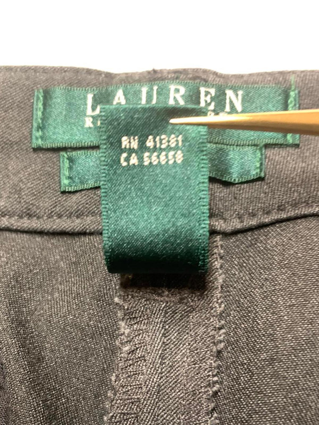 Pantalones de vestir Lauren Ralph Lauren Adelle para mujer, talla 10, color gris, ancho 34 x 28