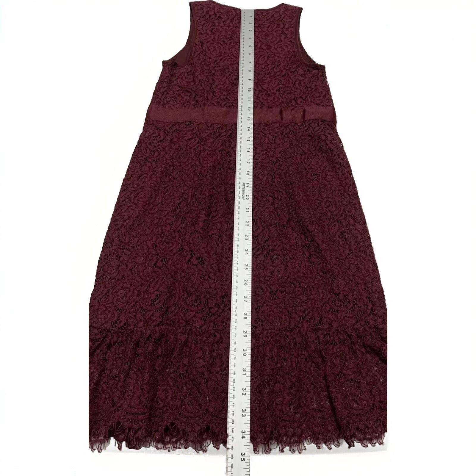 Vestido estilo imperio con encaje burdeos, talla 00P de Banana Republic Juniors