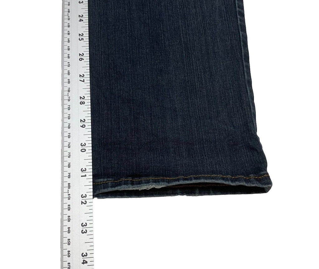 Vaqueros rectos American Eagle Outfitters para hombre, denim flexible con lavado azul oscuro, talla 32/34