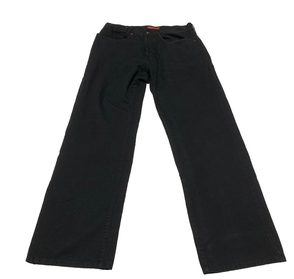 Vaqueros Ben Sherman para hombre, talla W34, cierre de botones, color negro, 34 x 32, fabricados en Italia.