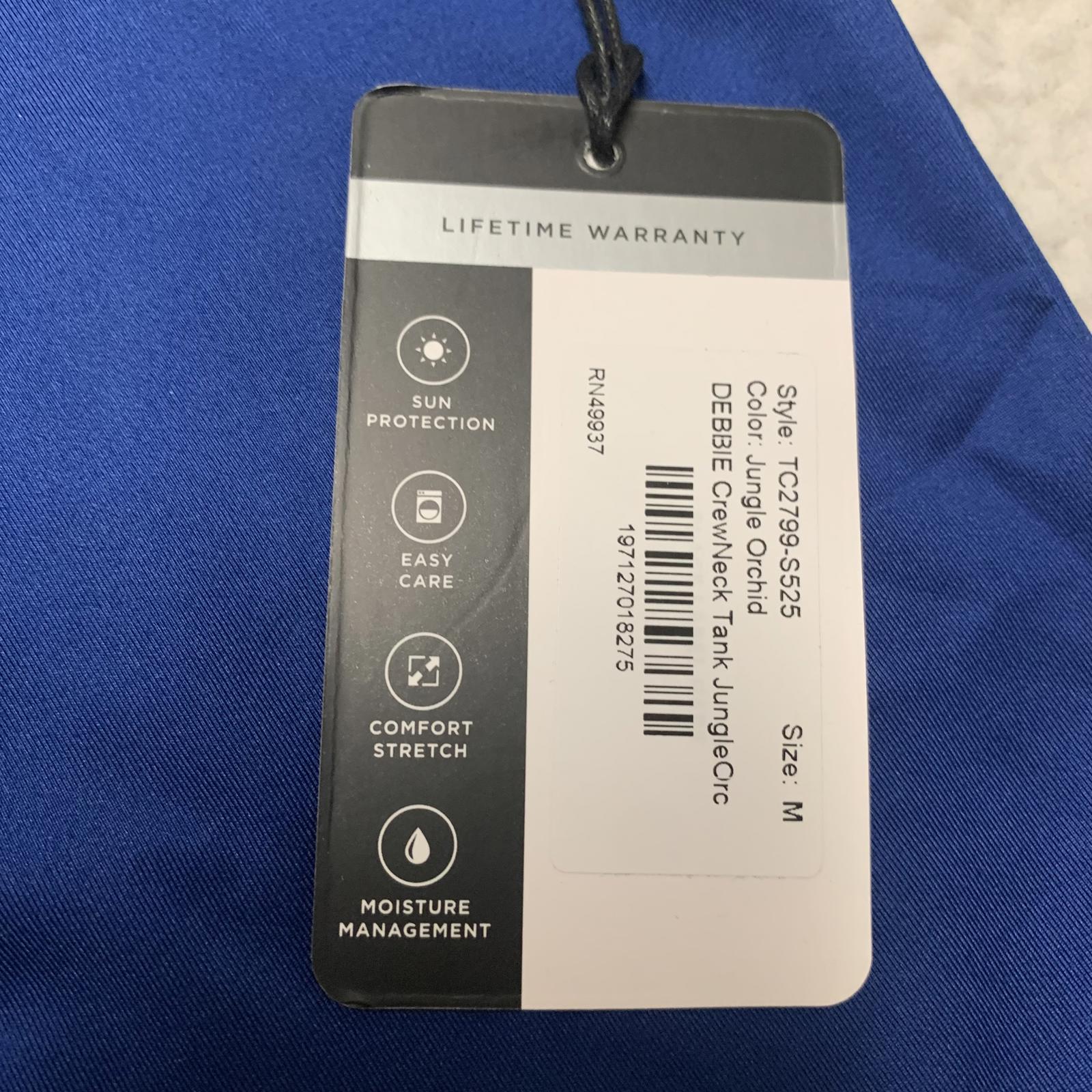 Top elástico sin mangas con estampado floral de jungla azul Debbie para mujer talla M TAIL