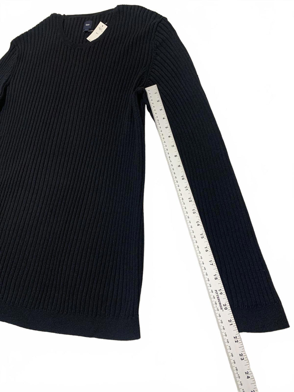 Suéter de punto acanalado negro de manga larga, talla XXL, para hombre de Gap, 100 % algodón, nuevo