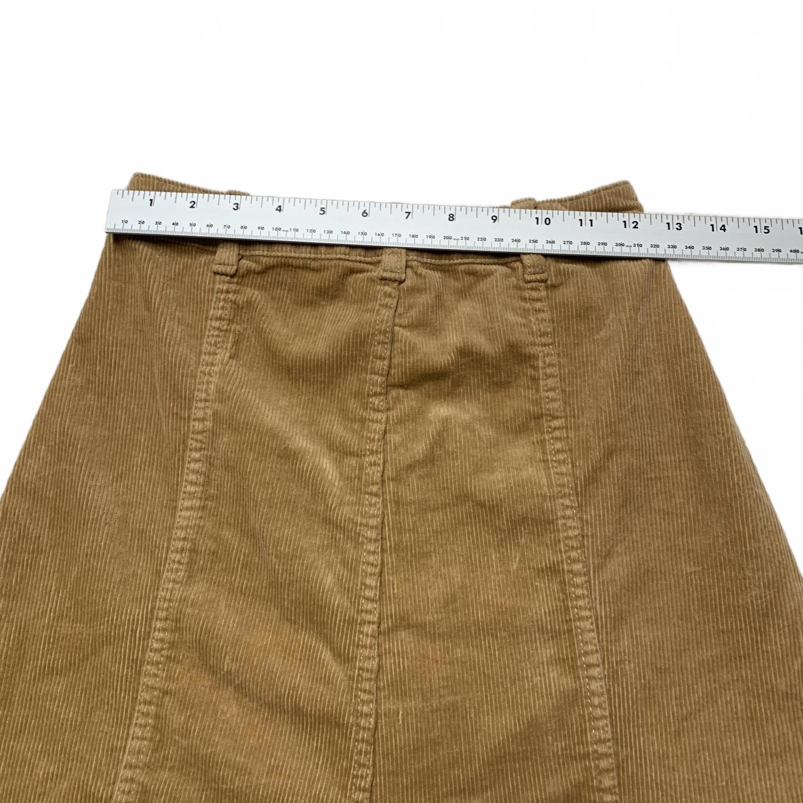 Minifalda de pana color canela Hot Kiss para mujer, talla 0