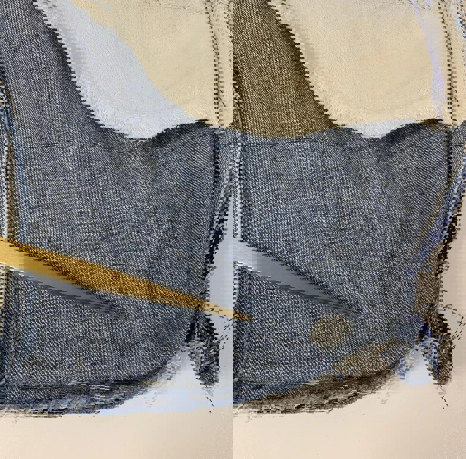 Bolso de hombro juvenil Guess Jeans Authentic Indigo Denim Tote, hecho a mano, vintage