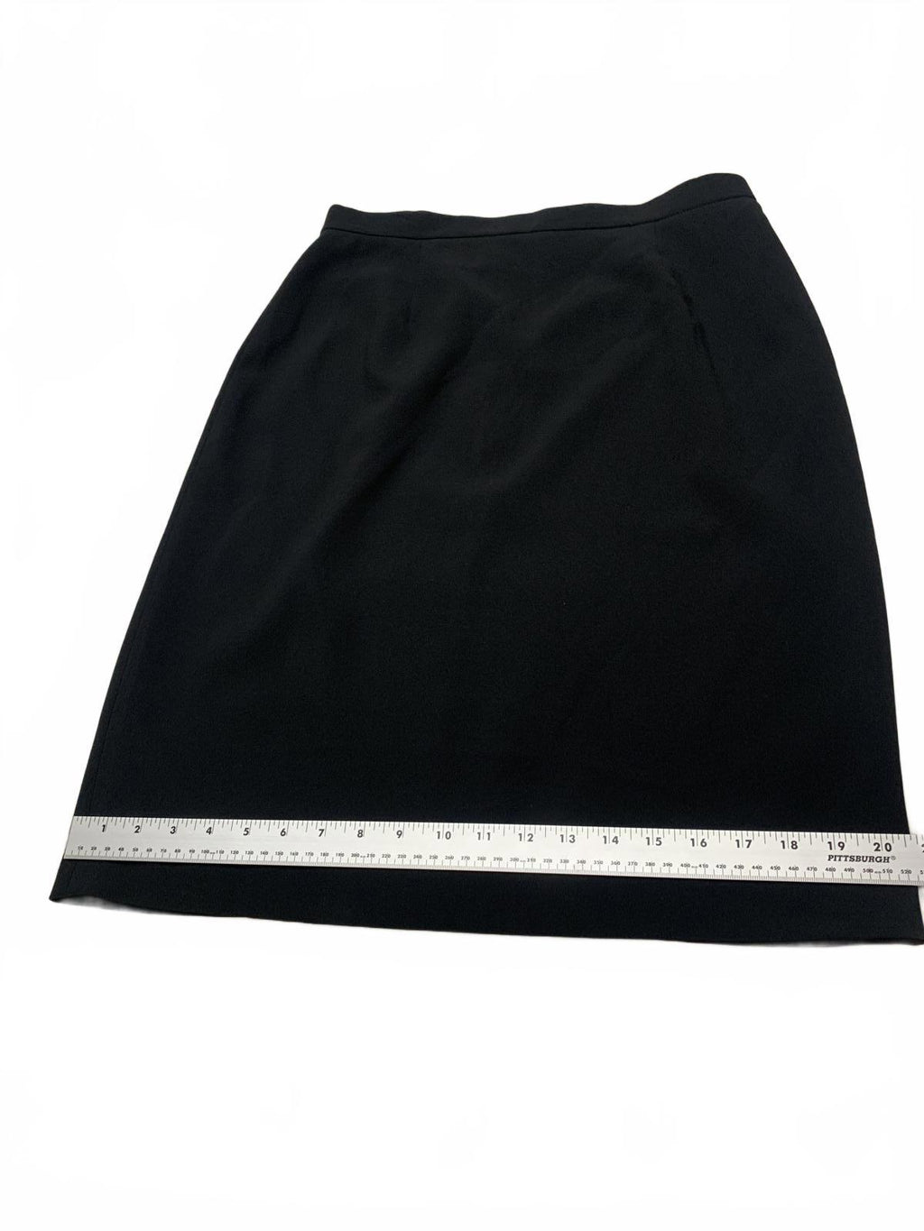 Falda tubo negra Vintage Jones New York Platinum para mujer, talla 12, W30
