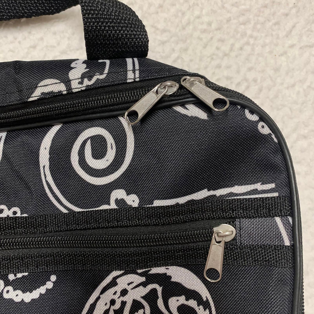 Bolsa para bandeja de comida caliente con diseño floral negro Home Essentials