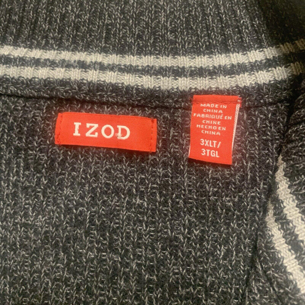 Suéter de cuello alto IZOD para hombre, talla 3XLT, parte superior con cremallera de 1/4