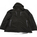 Snozu Performance Men's Size M Black Utility Jacket Hooded Coat Zip 4 Pockets