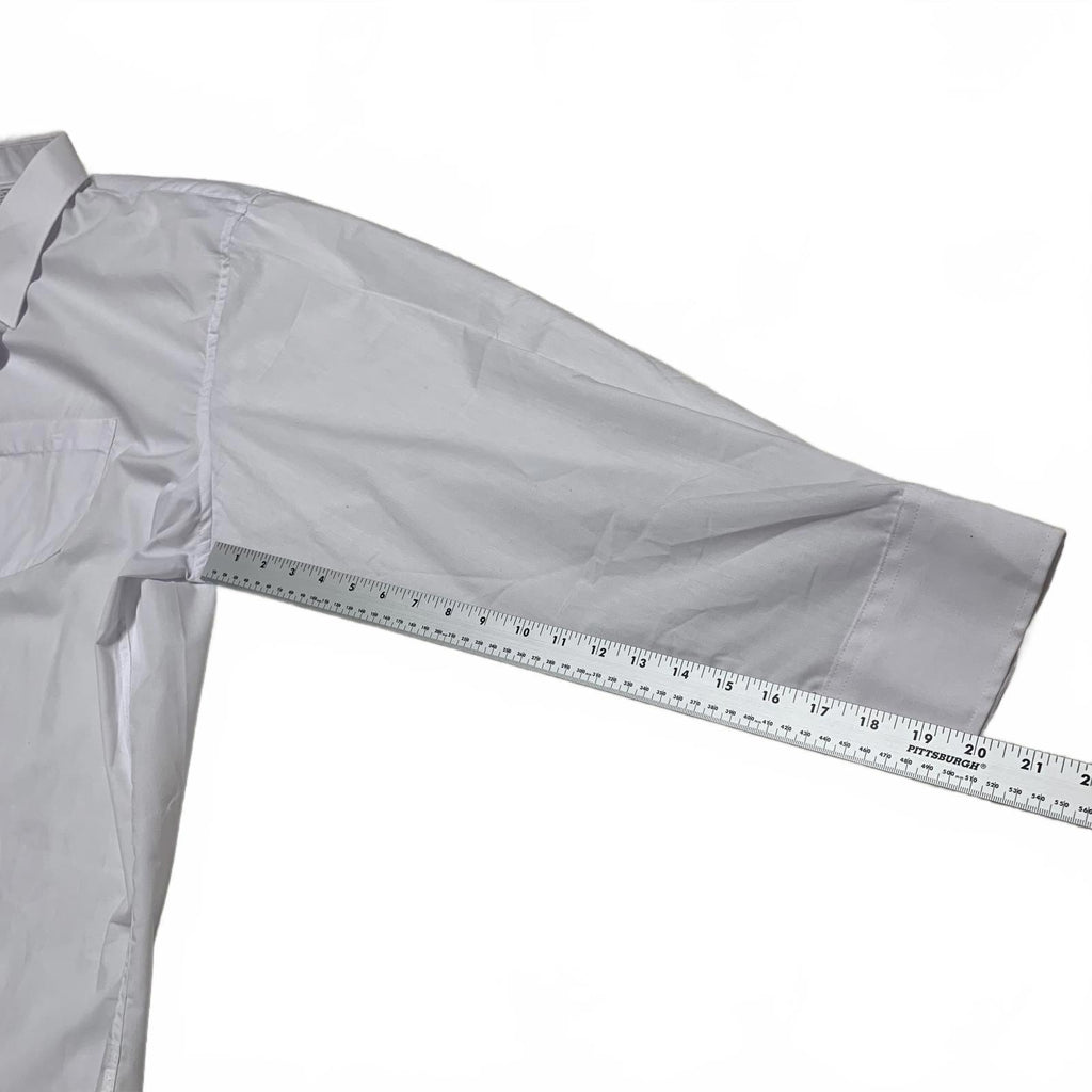 Camisa de vestir clásica con botones Boltini para hombre, talla 4XL, blanca, talla 20-20,5