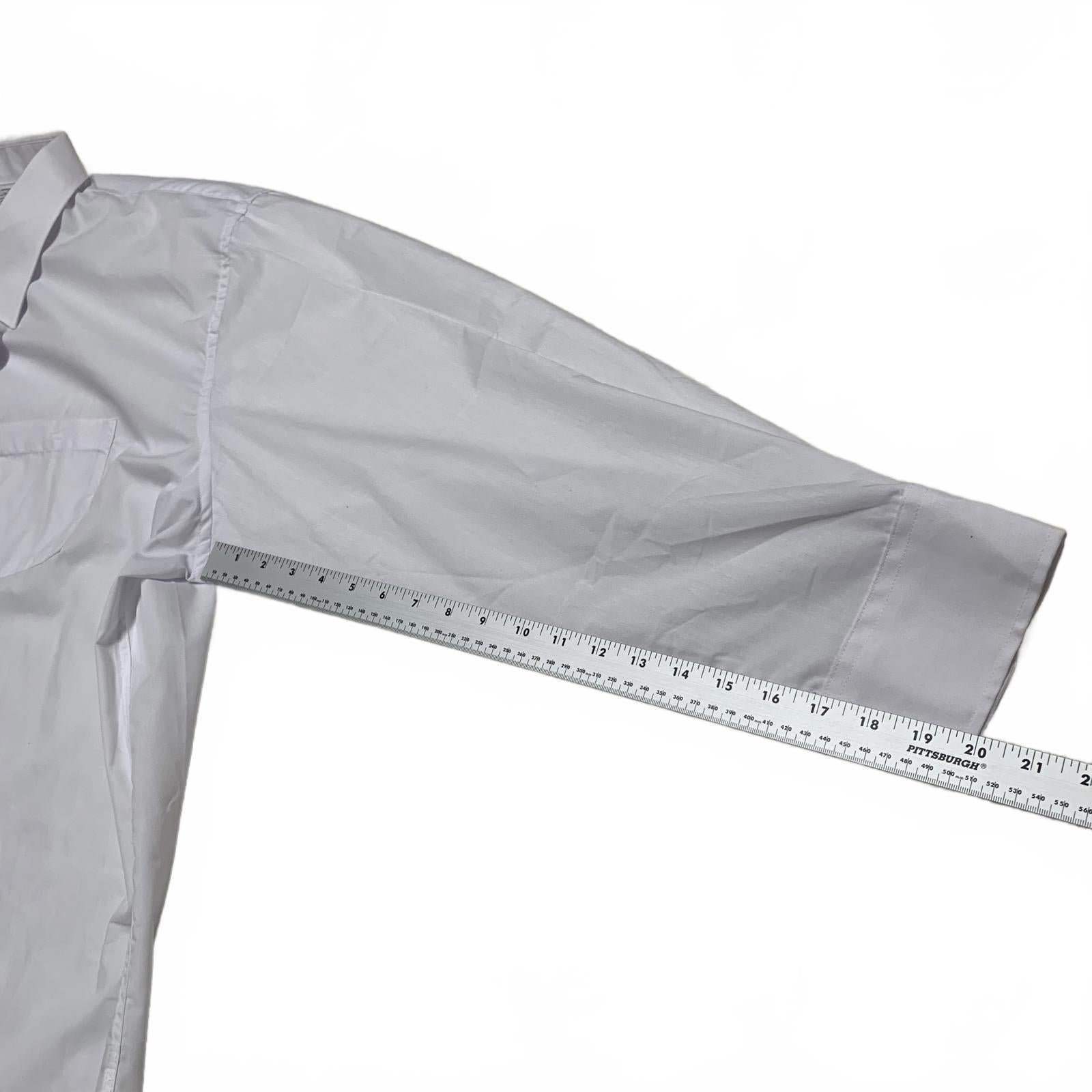 Camisa de vestir clásica con botones Boltini para hombre, talla 4XL, blanca, talla 20-20,5