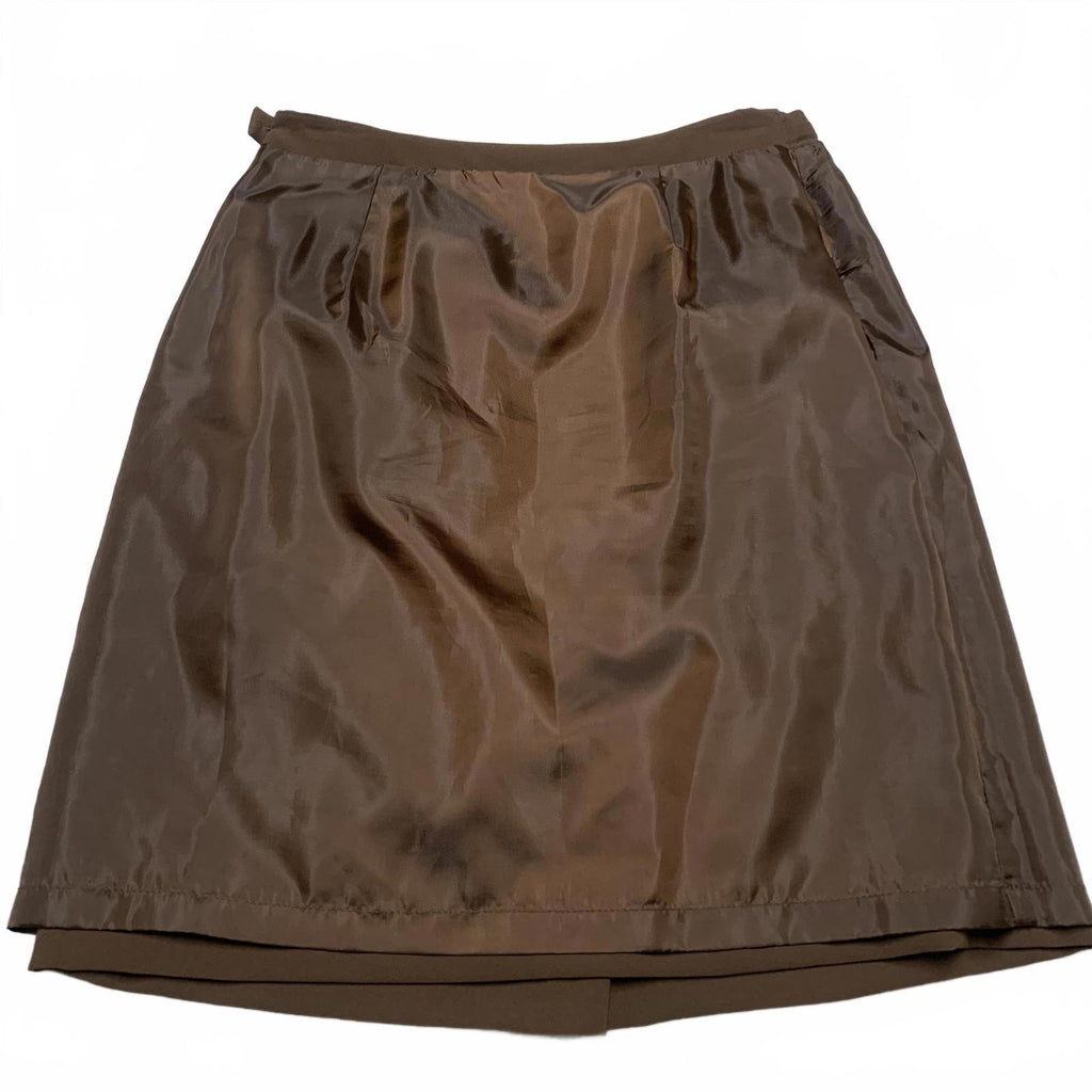 Falda acampanada marrón pequeña Laura Scott para mujer, talla pequeña 8, cintura 28