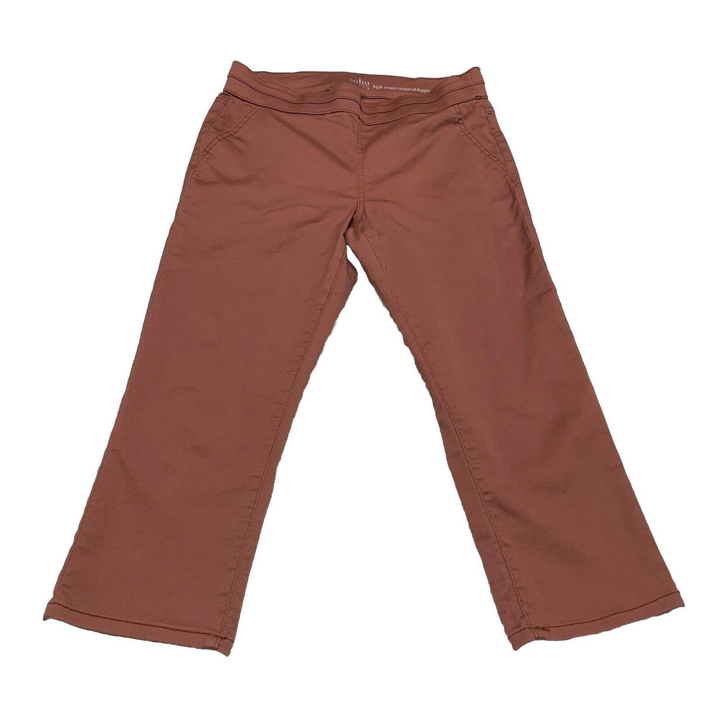 Soho Women's  Size M High Waist  Legging Pink Mauve Relaxed Fit Cropped Pants