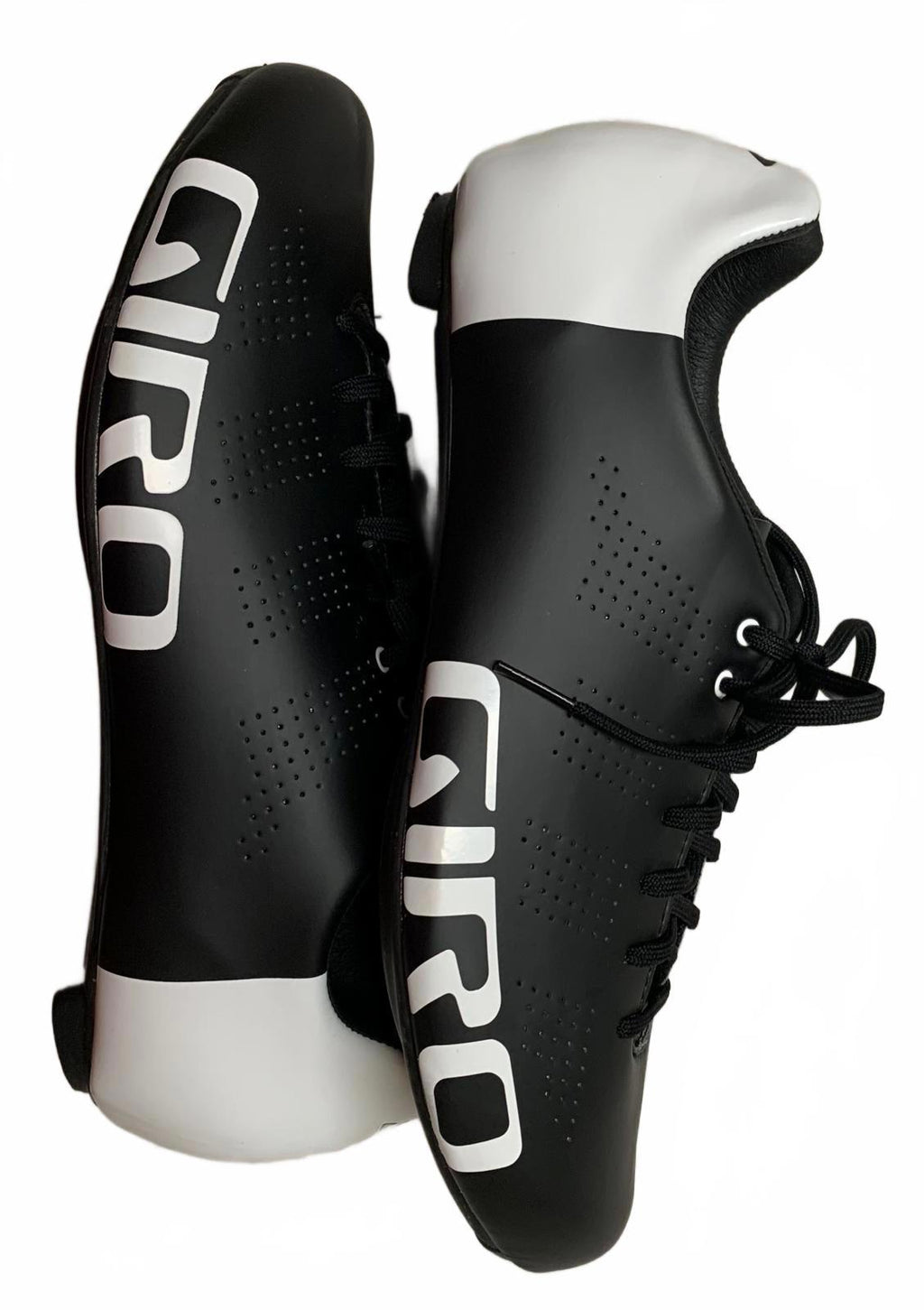 Zapatillas de ciclismo Giro Sport para hombre, talla 12 (EE. UU.), color negro y blanco, para bicicleta de carretera SPD, sin clip