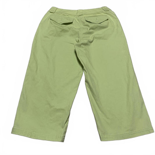 Talbots Womens Sz 6P Green Stretch Cropped Pants W28.5