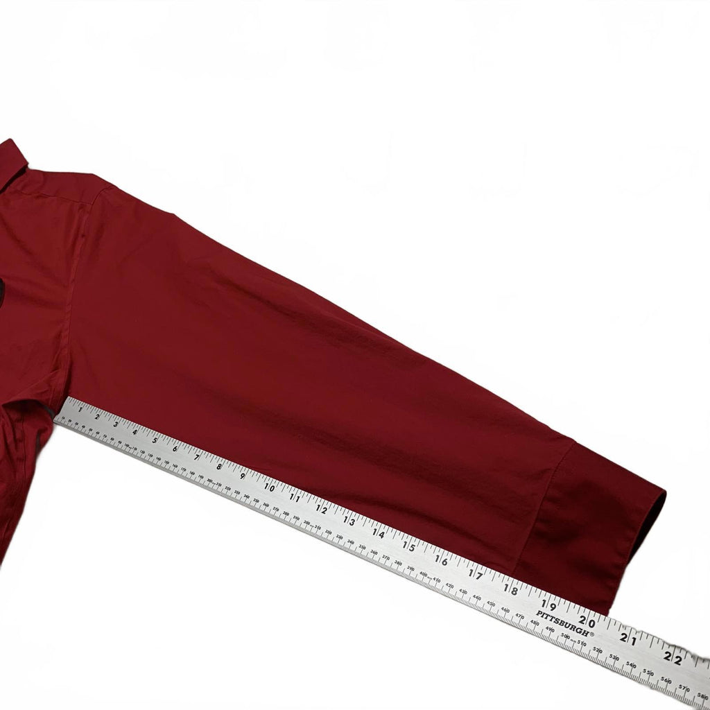 Camisa de vestir Alfani para hombre, talla XL, roja, ajustada, con botones