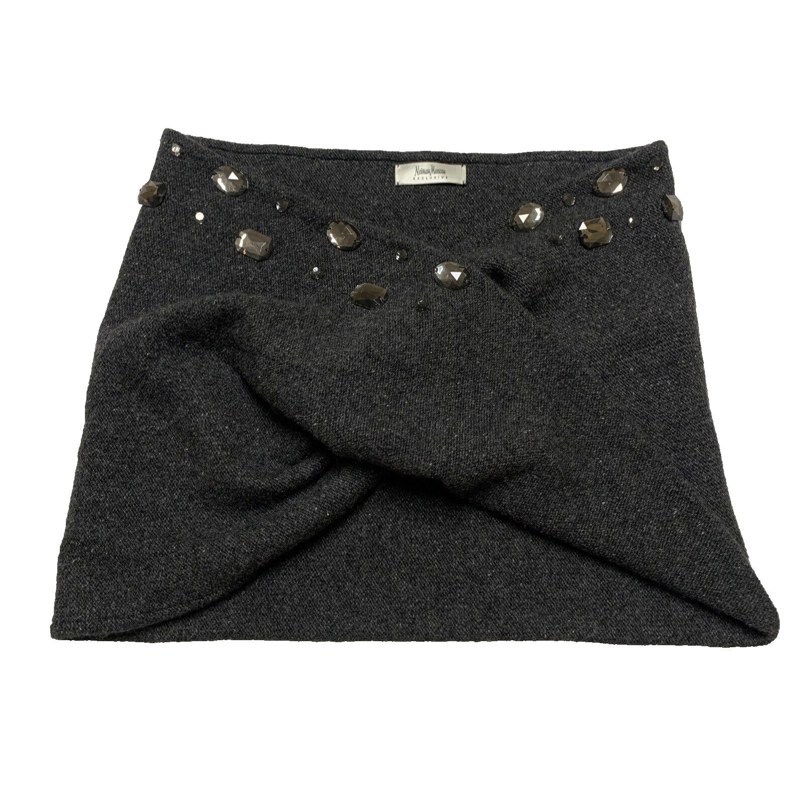 Bufanda de tubo infinita de lana de cachemira con pedrería, color gris, talla única, para mujer de Neiman Marcus