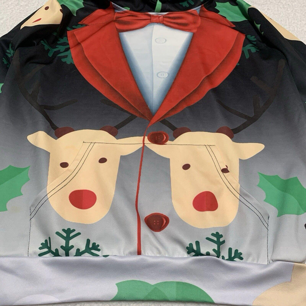 Suéter feo de esmoquin extragrande de John Hancock para hombre, sudadera navideña con capucha