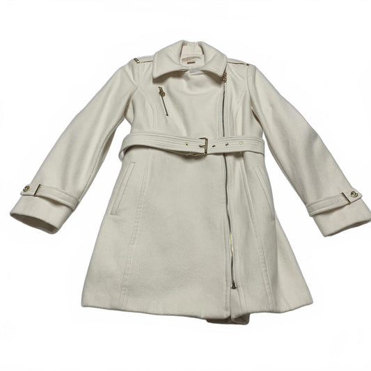 Michael Kors Women's Size 10 Cream Zipped Peacoat