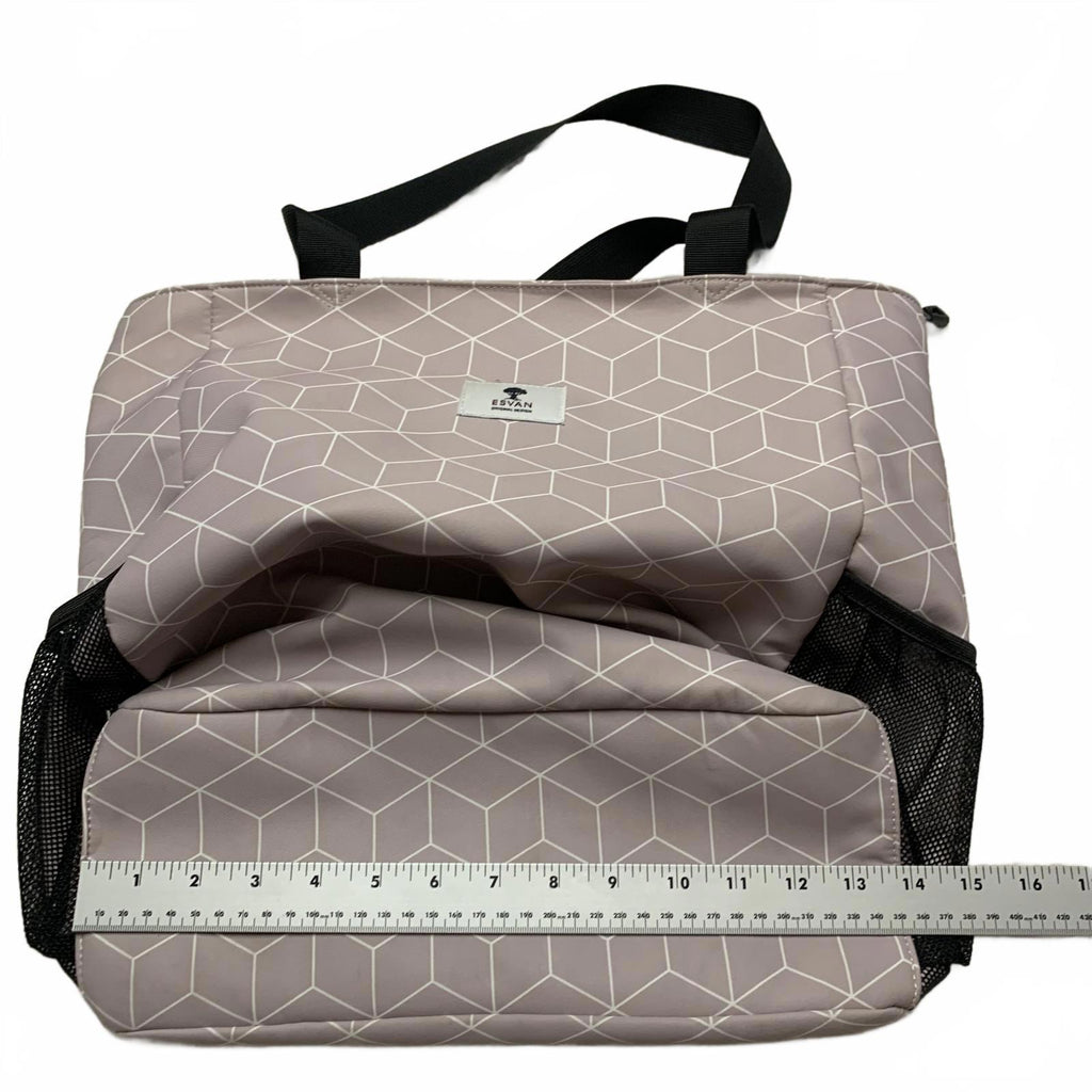 Bolso tote utilitario de hombro para mujer Esván con estampado floral lila