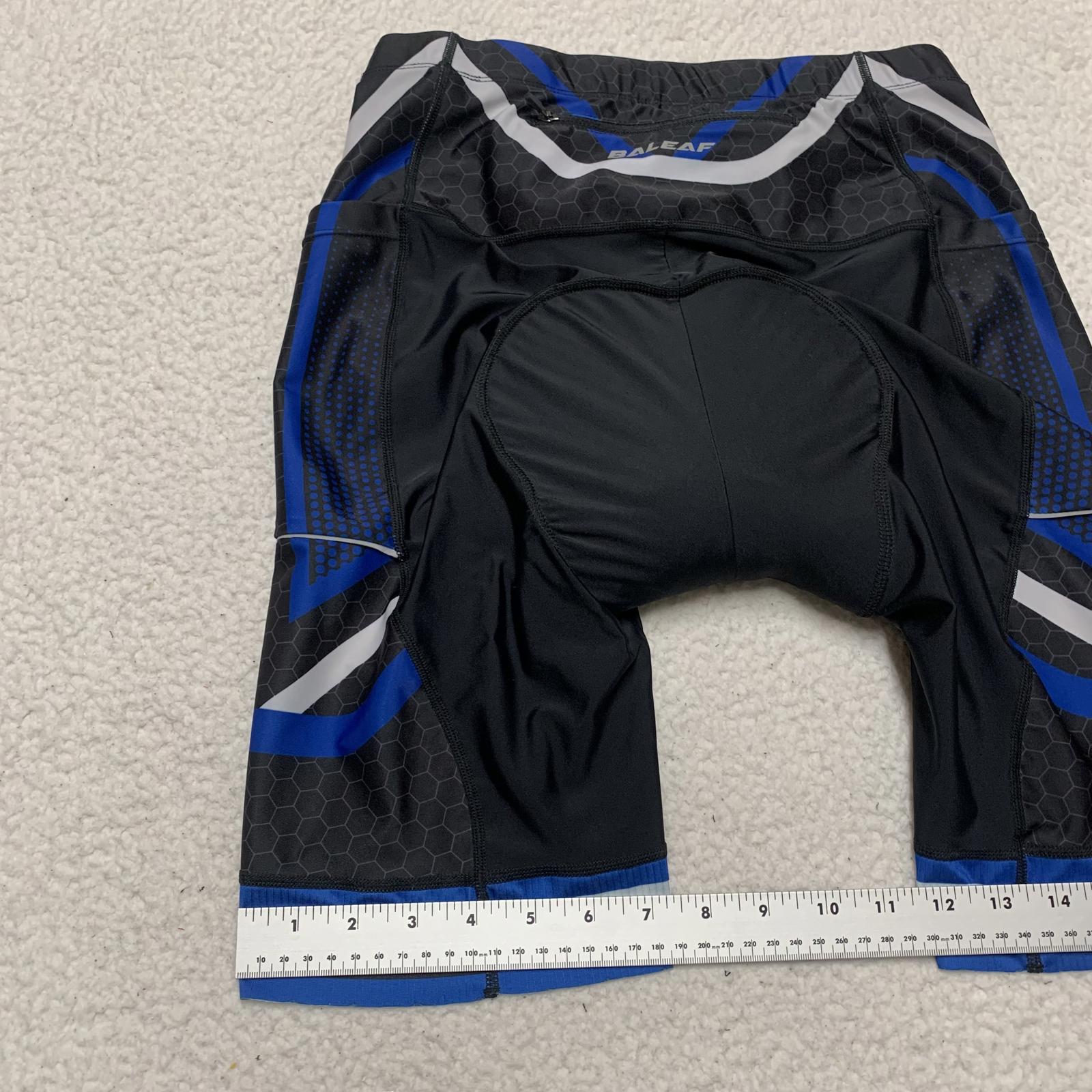 Pantalones cortos de ciclismo acolchados BALEAF para hombre, talla grande, azul y negro