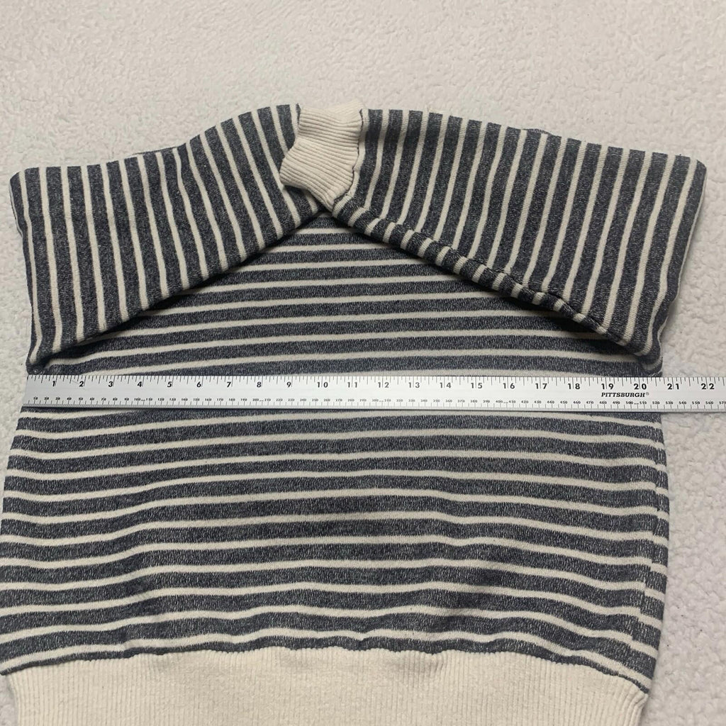 Suéter corto de manga larga azul y beige para mujer, talla M, de Zara