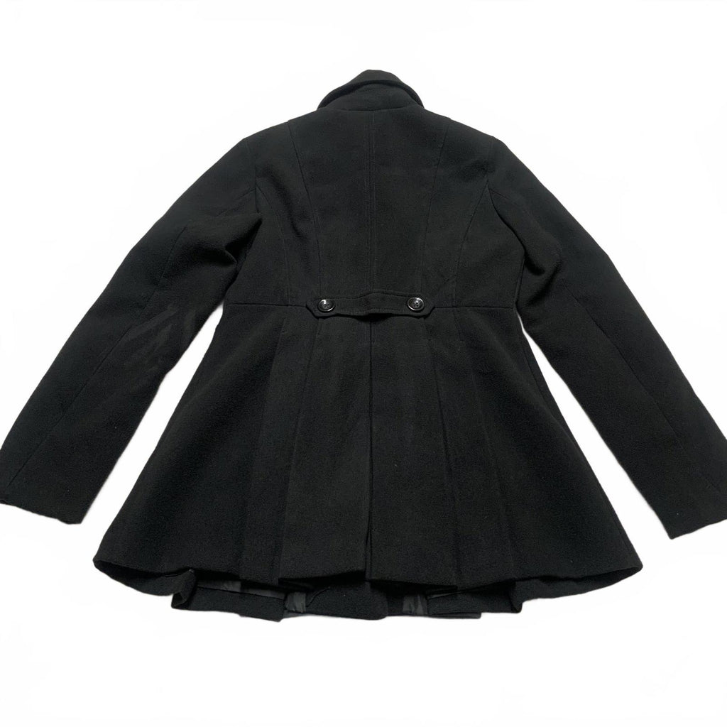 Abrigo cruzado negro Xhiliration para mujer, talla mediana