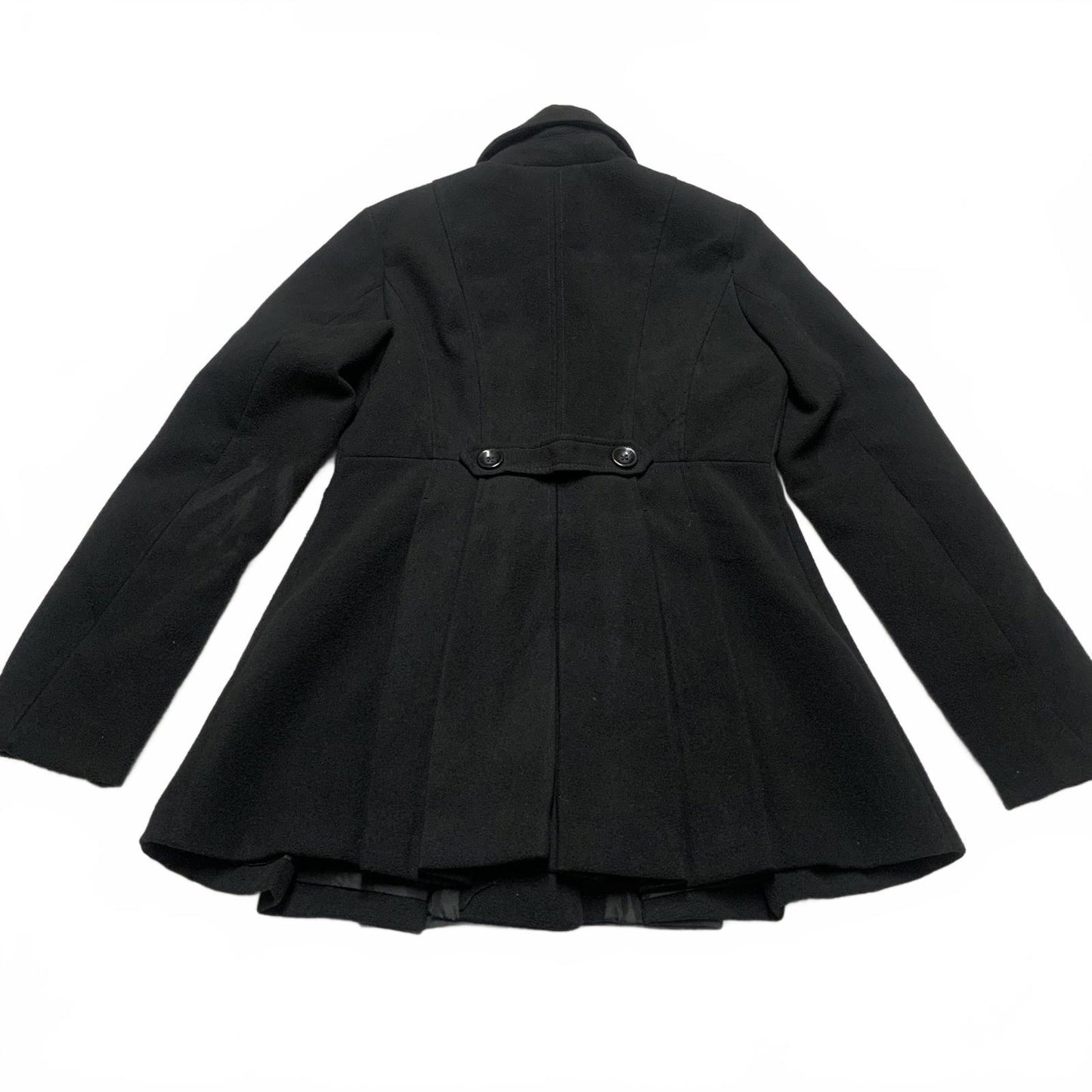 Xhiliration Women’s Size Medium Black Double-Breasted Peacoat