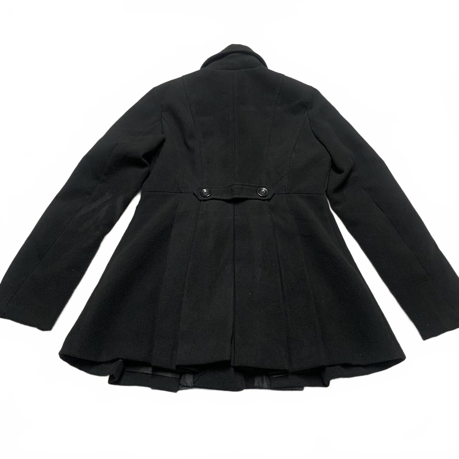 Abrigo cruzado negro Xhiliration para mujer, talla mediana