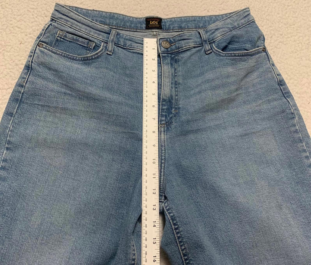 Vaqueros Lee Denim para mujer, talla 14 M, color azul claro, 33 x 24 (talla real)