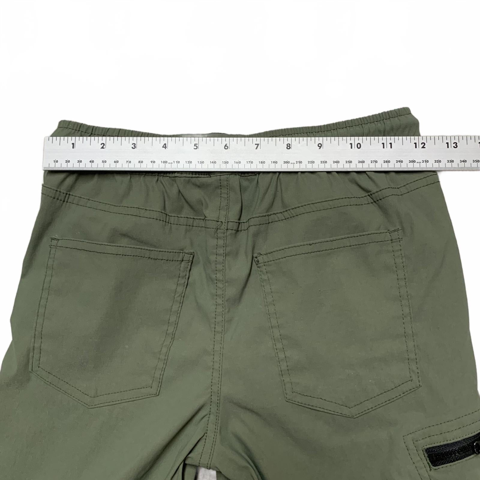 Pantalones cortos cargo vintage impermeables para niños, talla M (10/12), verde oliva, talla 24