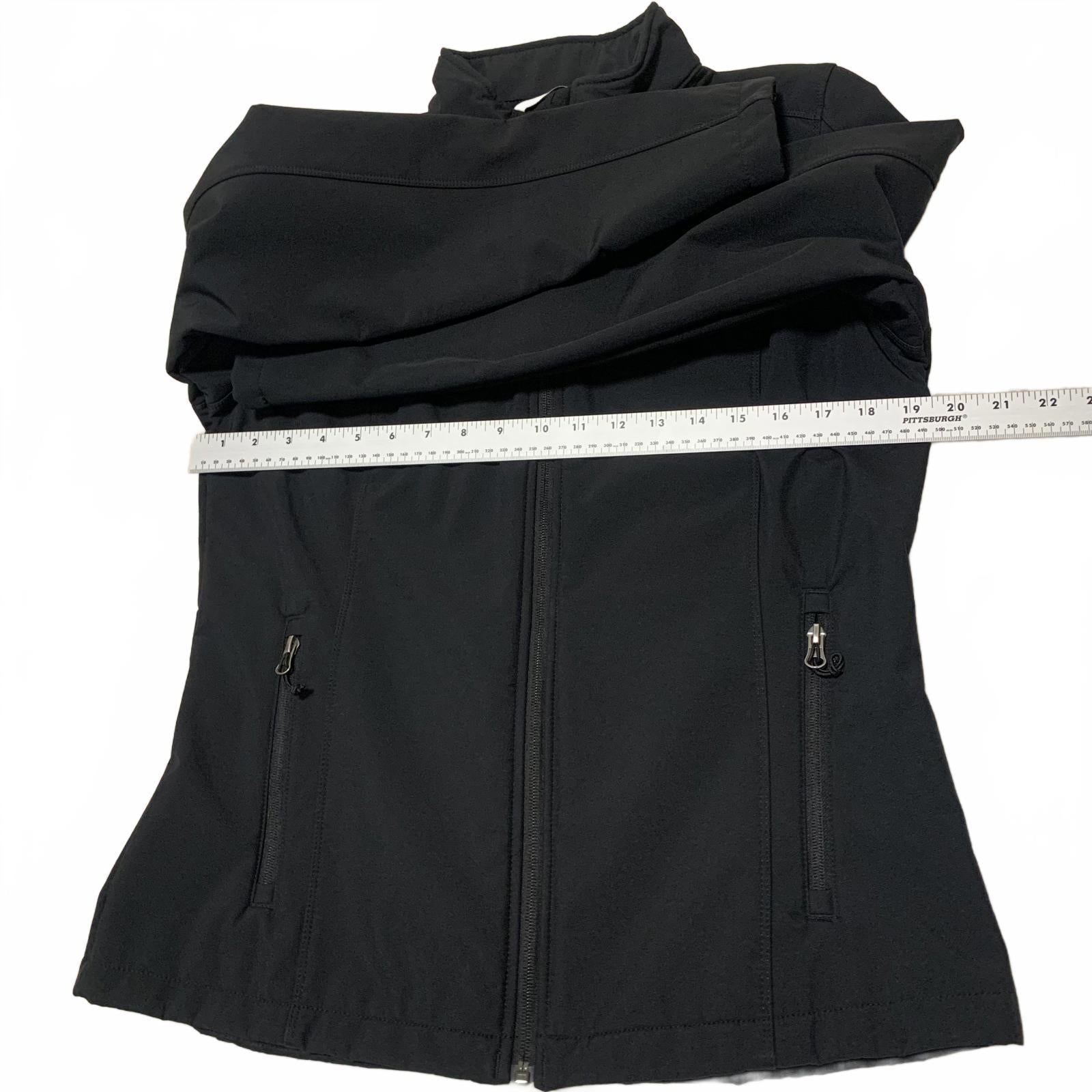 Chaqueta polar softshell negra para mujer Port Authority, talla L, con cremallera ACME