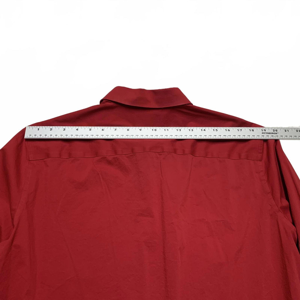 Camisa de vestir Alfani para hombre, talla XL, roja, ajustada, con botones