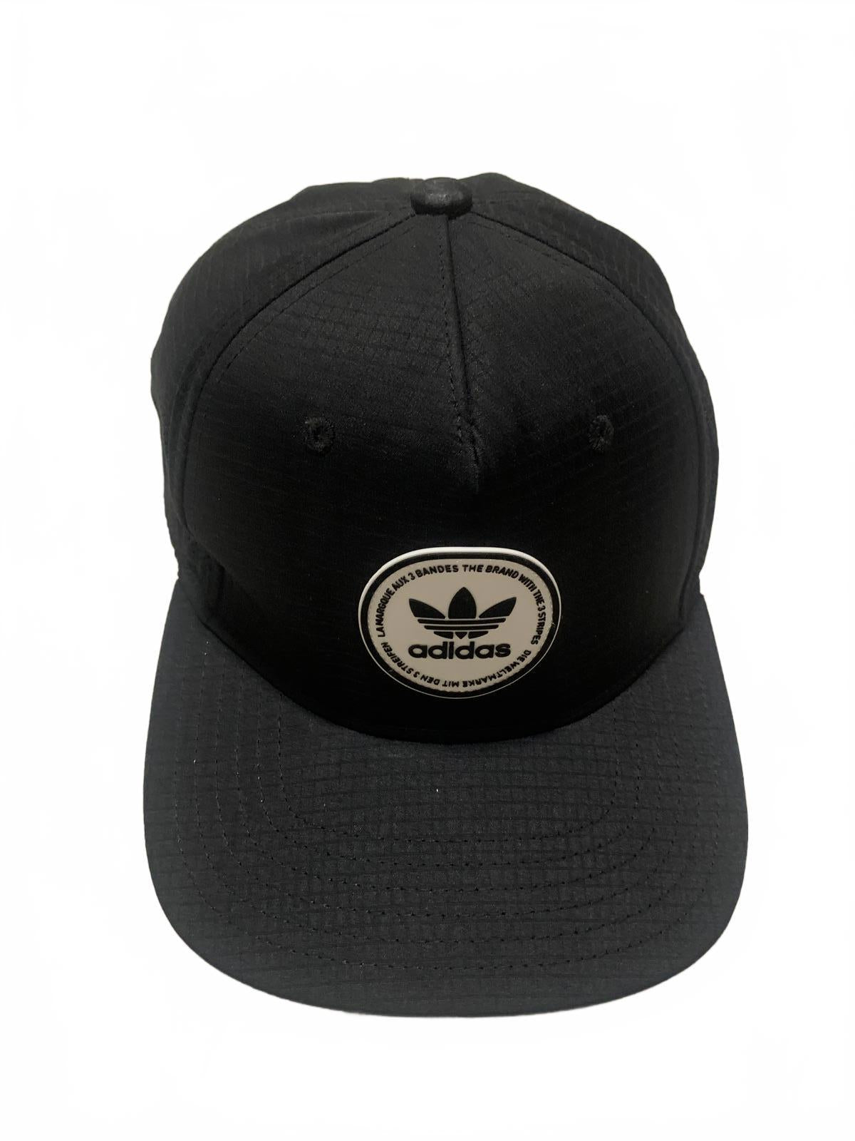 Gorra de béisbol negra con parche del logotipo de Adidas OSFA para hombre