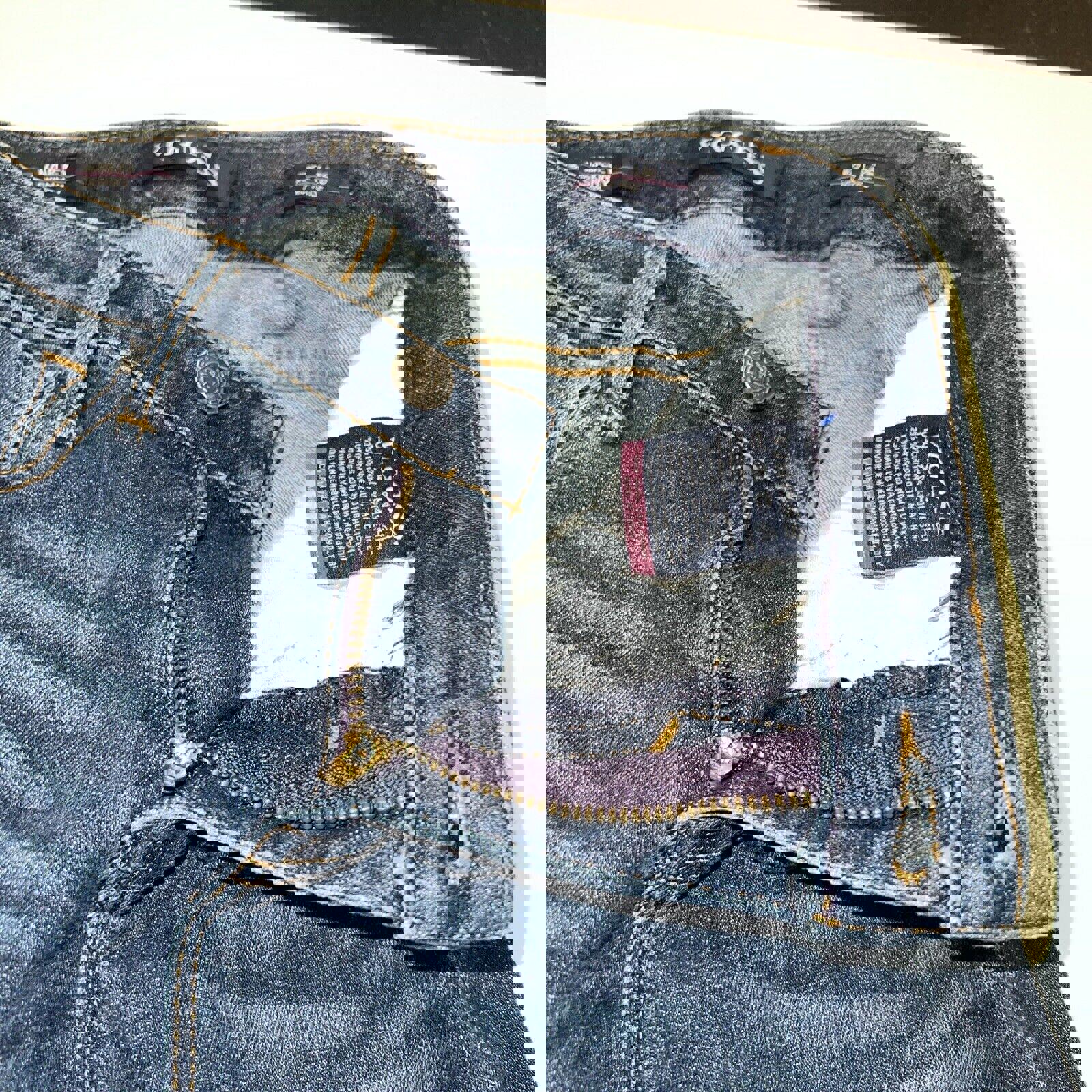 Vaqueros ajustados VIGOSS Marley para mujer, 25 x 26, de tiro medio desgastados en azul