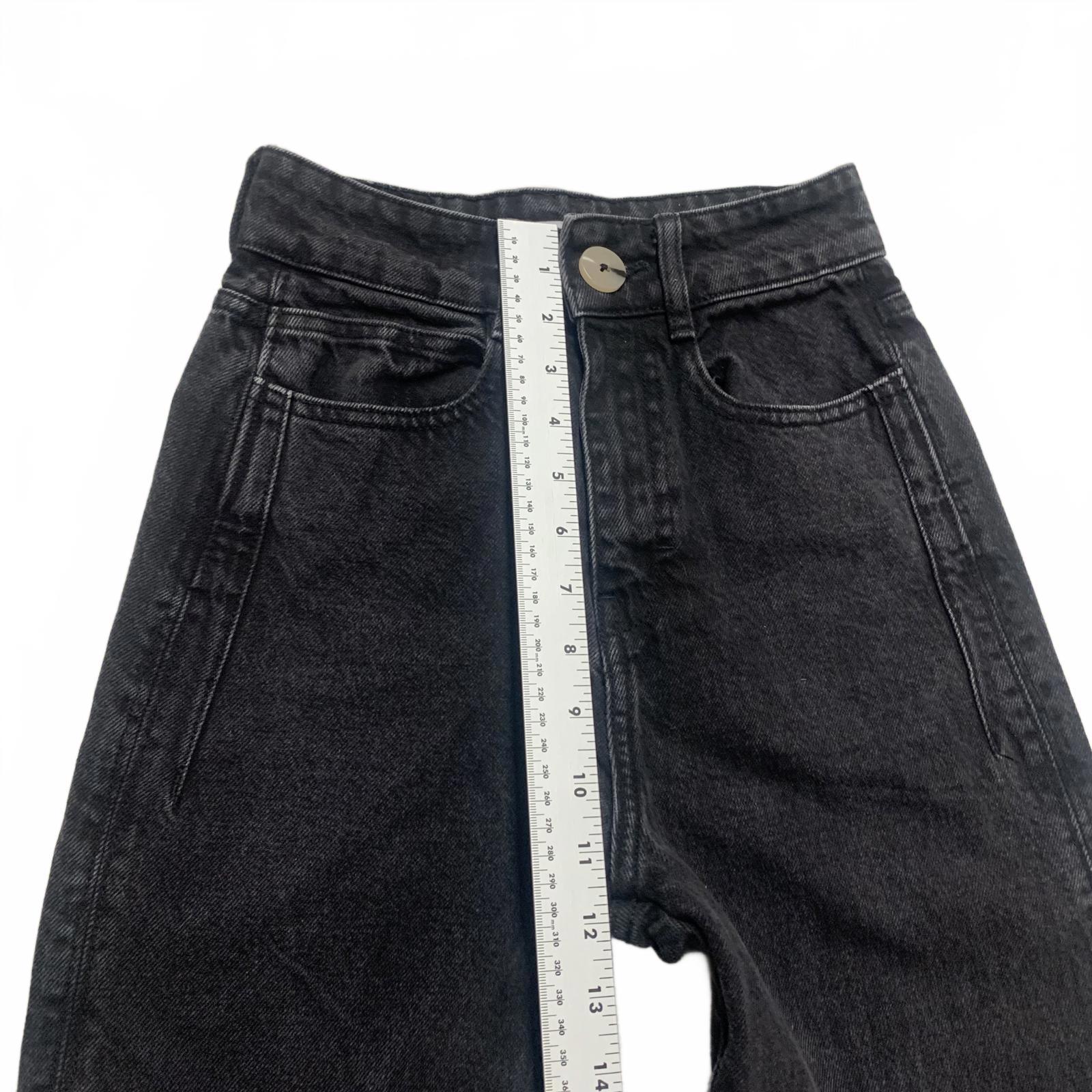 Vaqueros negros de pierna ancha Zara para mujer, talla 0, 23 x 32 (talla real)