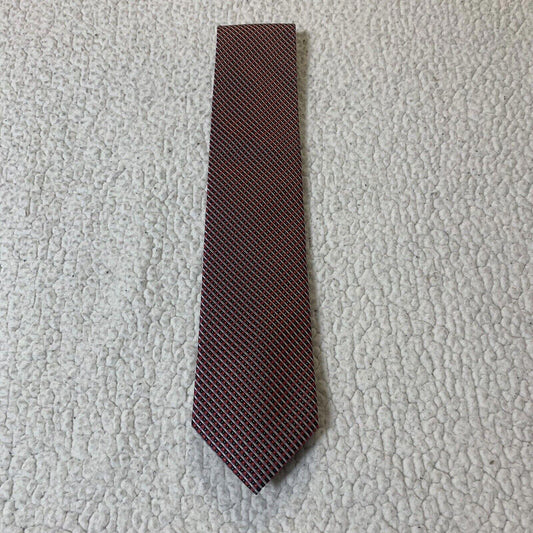 Giorgio Brutini Tie Red Black Tiny Geometric Print Pattern