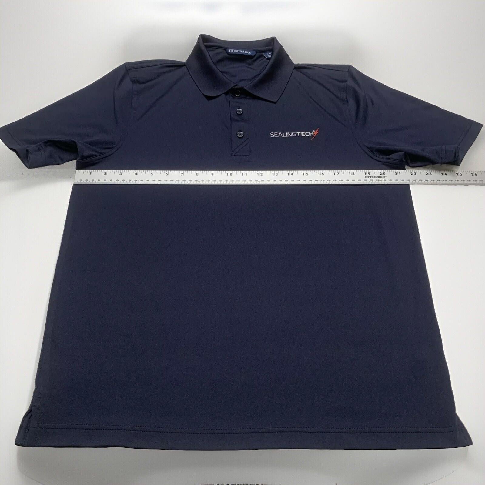 Polo azul marino de Cutter &amp; Buck, talla mediana, para hombre, Sealingtech