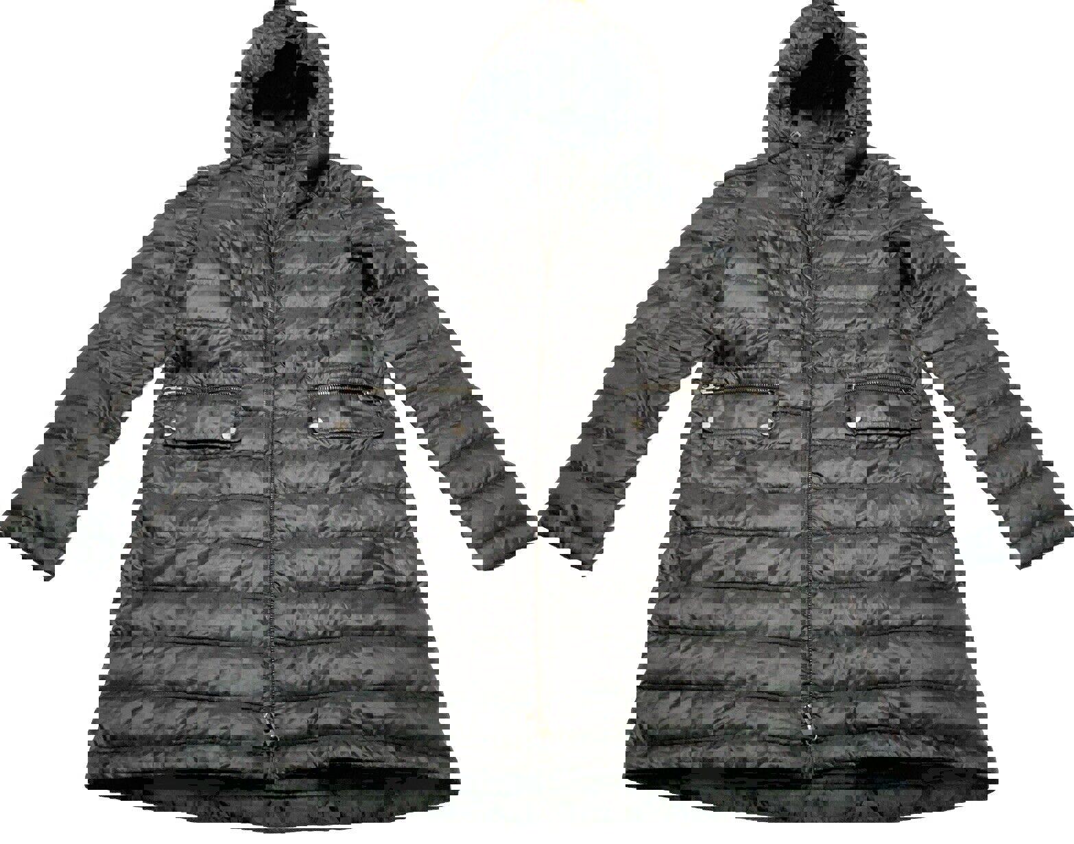 Chaqueta acolchada larga con capucha, ligera y plegable, negra, talla extragrande, para mujer de Zara Basic