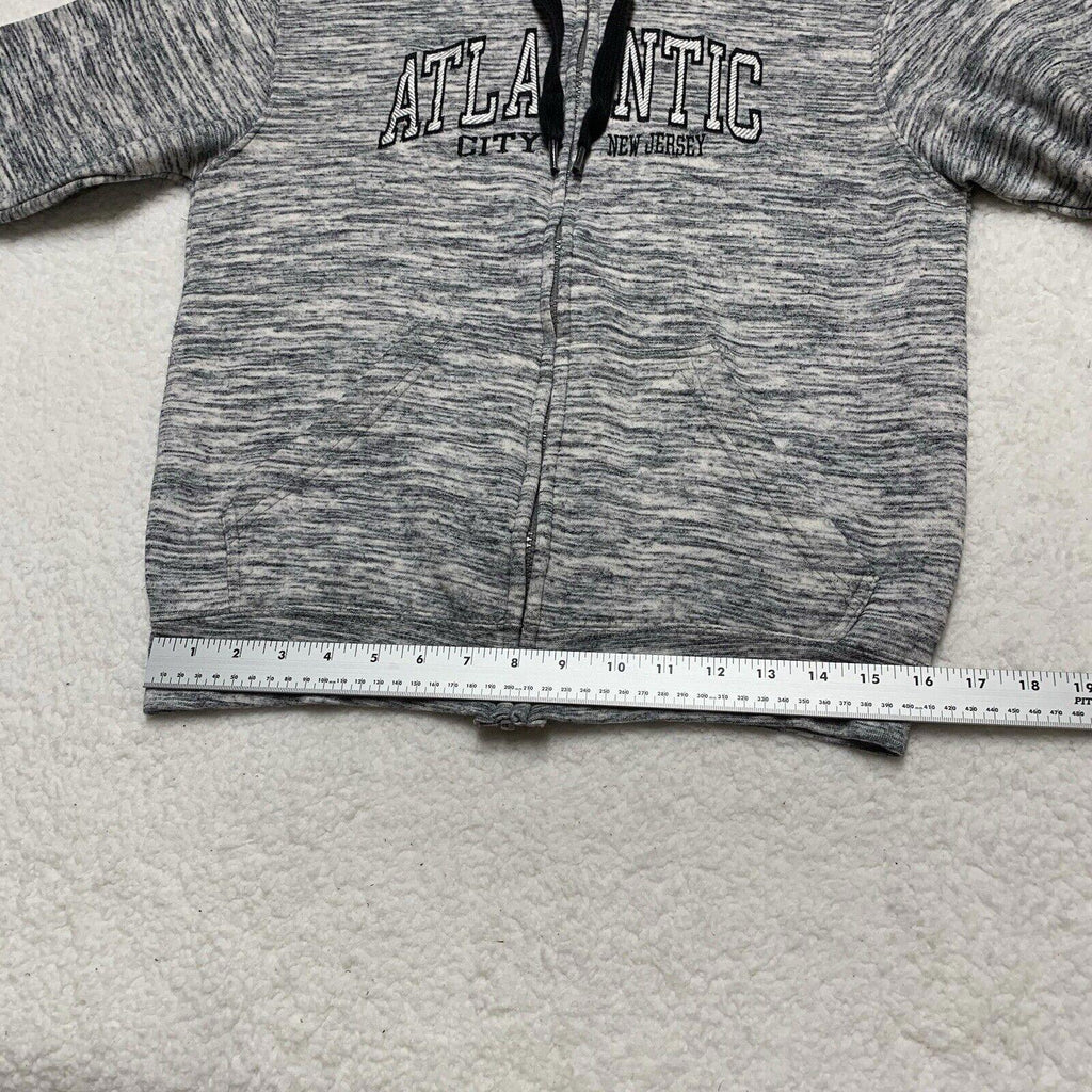 Sudadera con capucha Pacific &amp; Co Perfect, con cremallera completa, negra, blanca y pequeña, Atlantic City, NJ