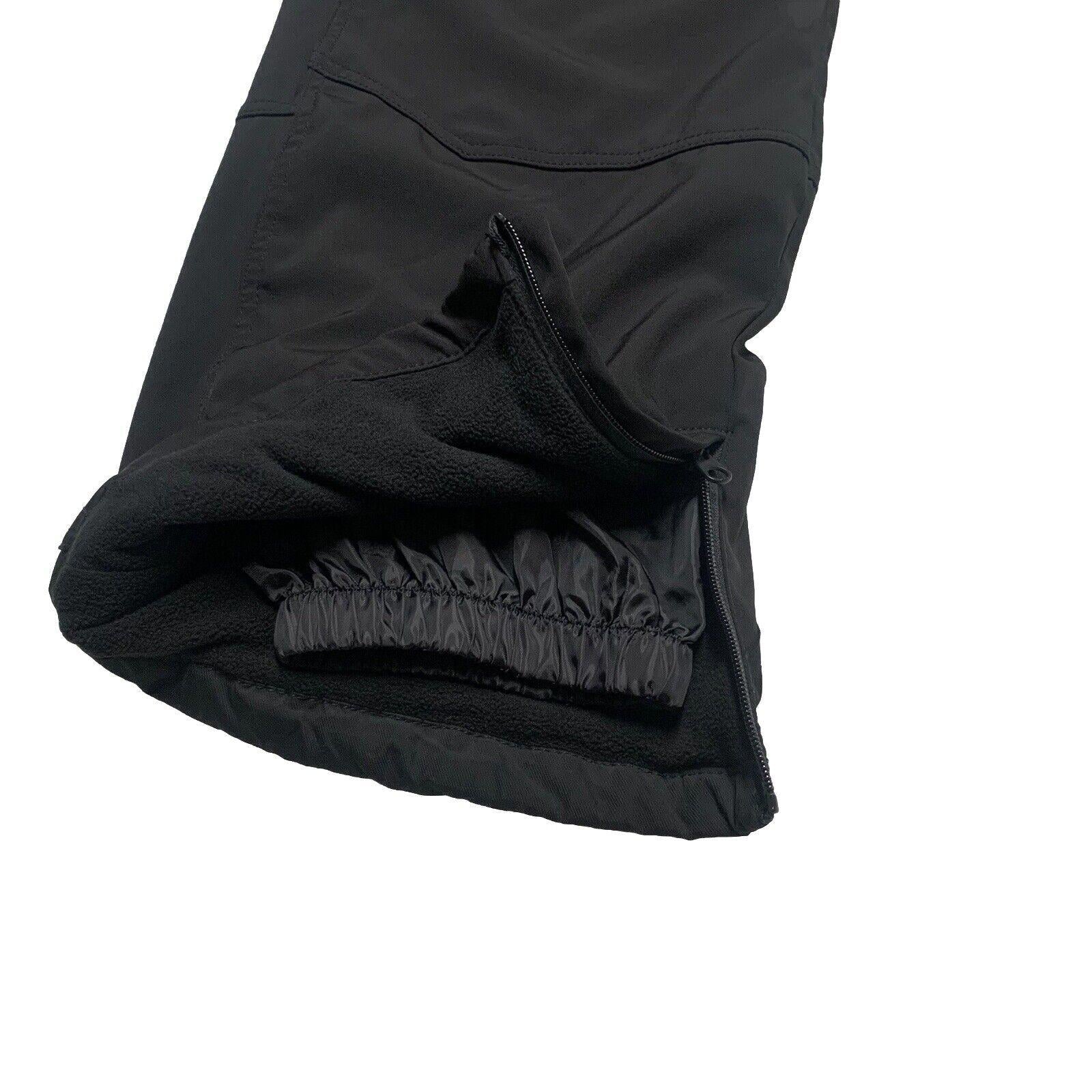 Pantalones de esquí Gerry Snow negros XL EG con forro polar y bolsillos elásticos, cintura ajustable