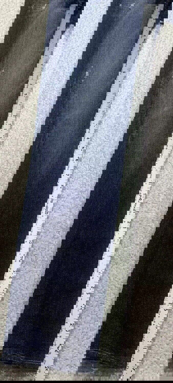 Jeans Paige Skyline para mujer, talla 26, ajustados, con pierna al tobillo, tiro bajo, desgastados, ancho 28 x 29 L