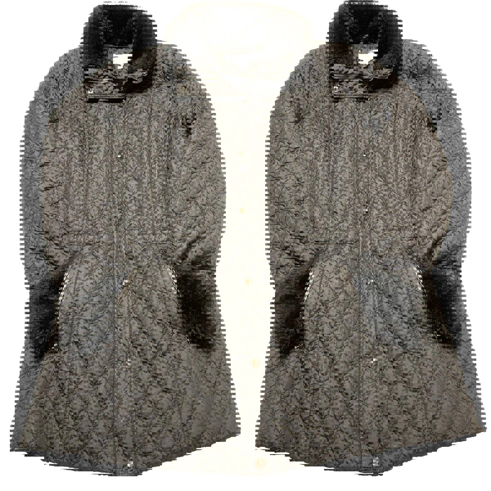 MARC New York Andrew Marc Abrigo acolchado de invierno negro de piel sintética XL para mujer